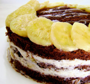 Торт с бананом и шоколадом